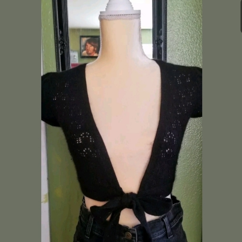 Vintage Betsey Johnson angora bow cardigan